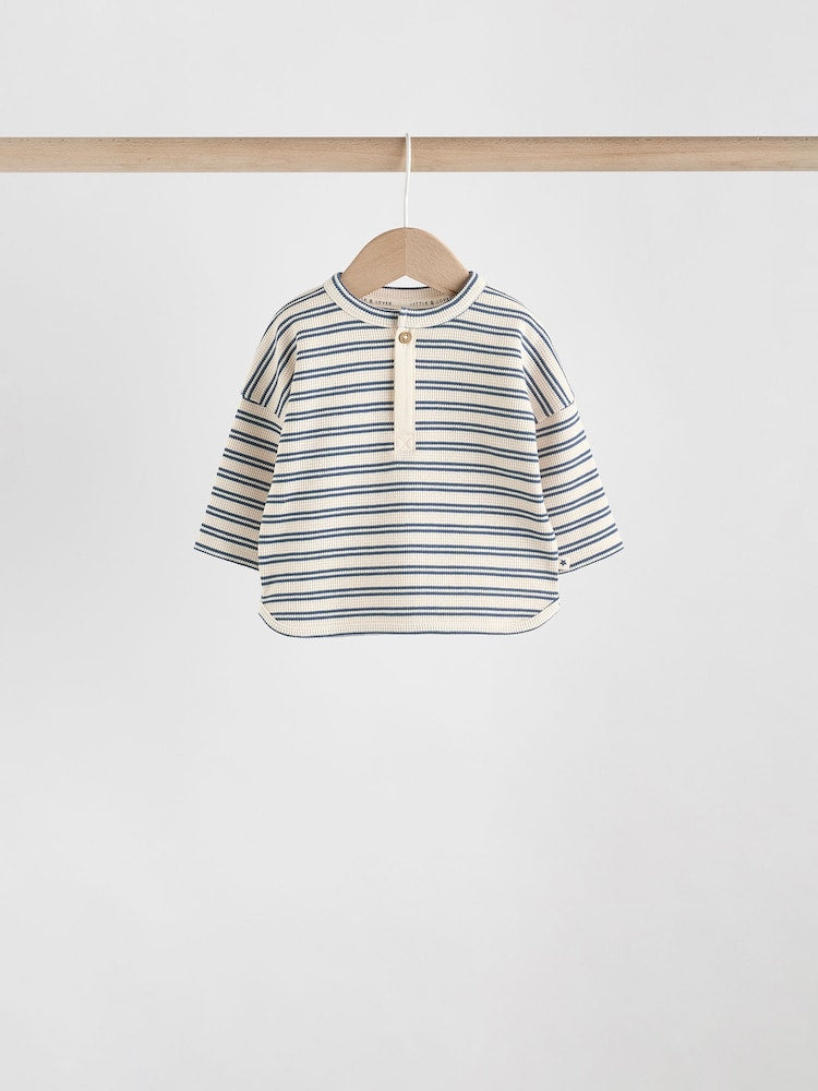 Green/Blue/Brown Stripe Baby Top &amp; Leggings Set 6 Piece (0mths-3yrs)