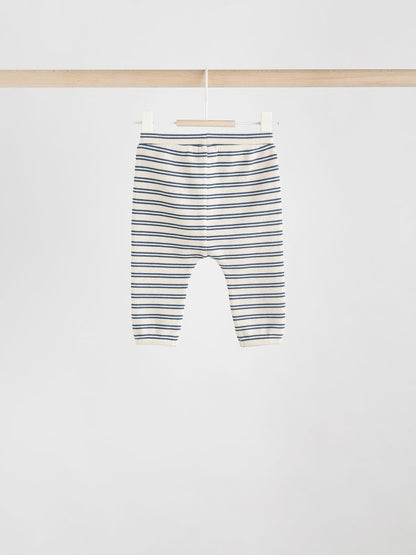 Green/Blue/Brown Stripe Baby Top &amp; Leggings 6 Piece Set (0mths-3yrs) - Size Up to 1 Month (56cm)