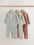 Green/Blue/Brown Stripe Baby Top & Leggings Set 6 Piece (0mths-3yrs)