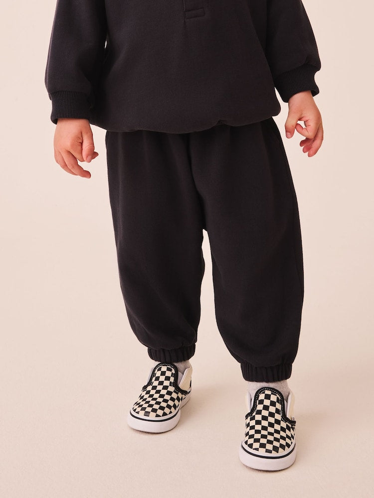 Charcoal Grey Popper Neck Sweat Top and Joggers Set (3mths-7yrs)