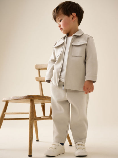 Cream Smart Jacket Top &amp; Trousers Set 3 Piece (3mths-7yrs)