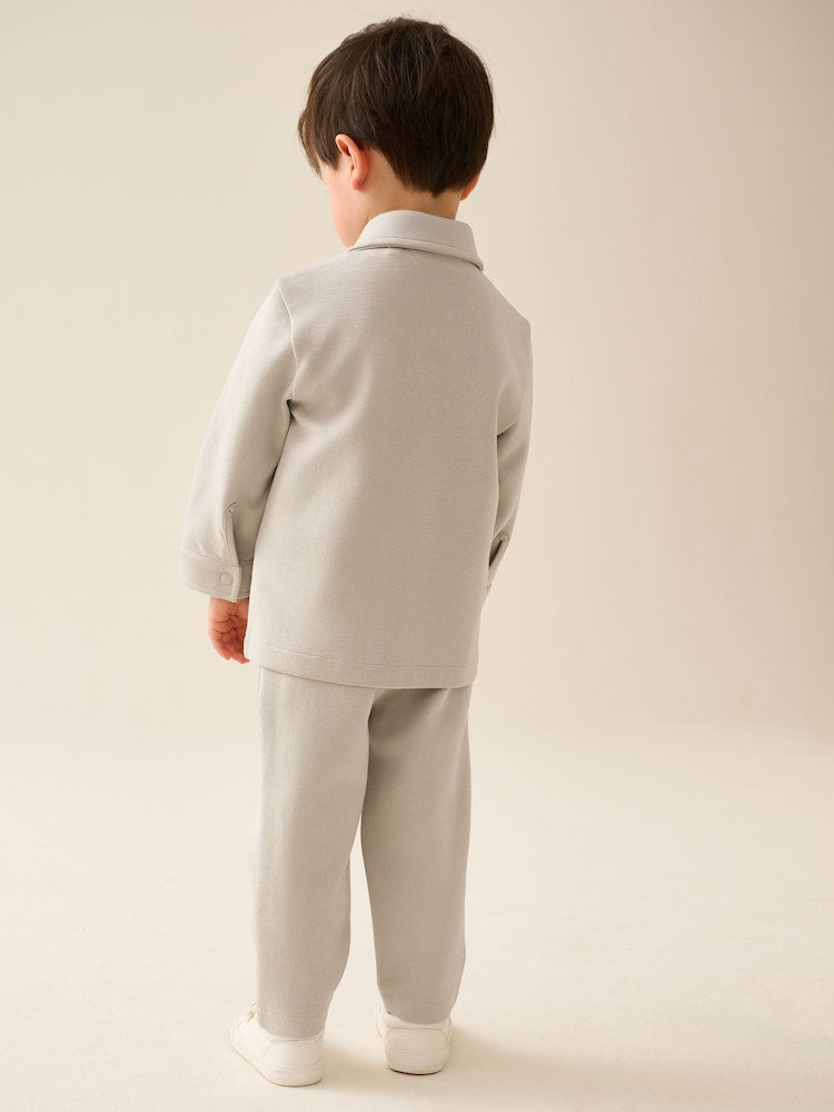 Cream Smart Jacket Top &amp; Trousers Set 3 Piece (3mths-7yrs)