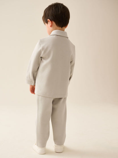 Cream Smart Jacket Top &amp; Trousers Set 3 Piece (3mths-7yrs)