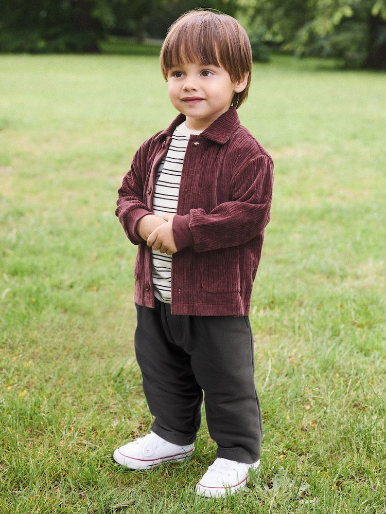 Burgundy Red Smart Jacket Top &amp; Trousers Set 3 Piece (3mths-7yrs) - Burgundy Red / 12-18 Months (80-86cm)