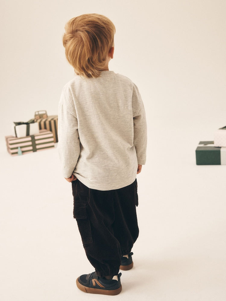Cream Embroidered Long Sleeve Christmas