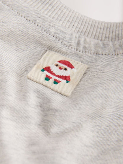 Cream Embroidered Long Sleeve Christmas