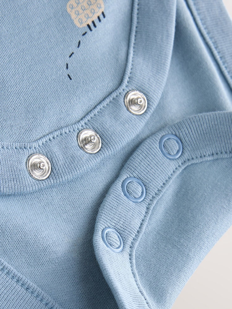 Blue Character Short Sleeve Baby Bodysuits 7 Pack