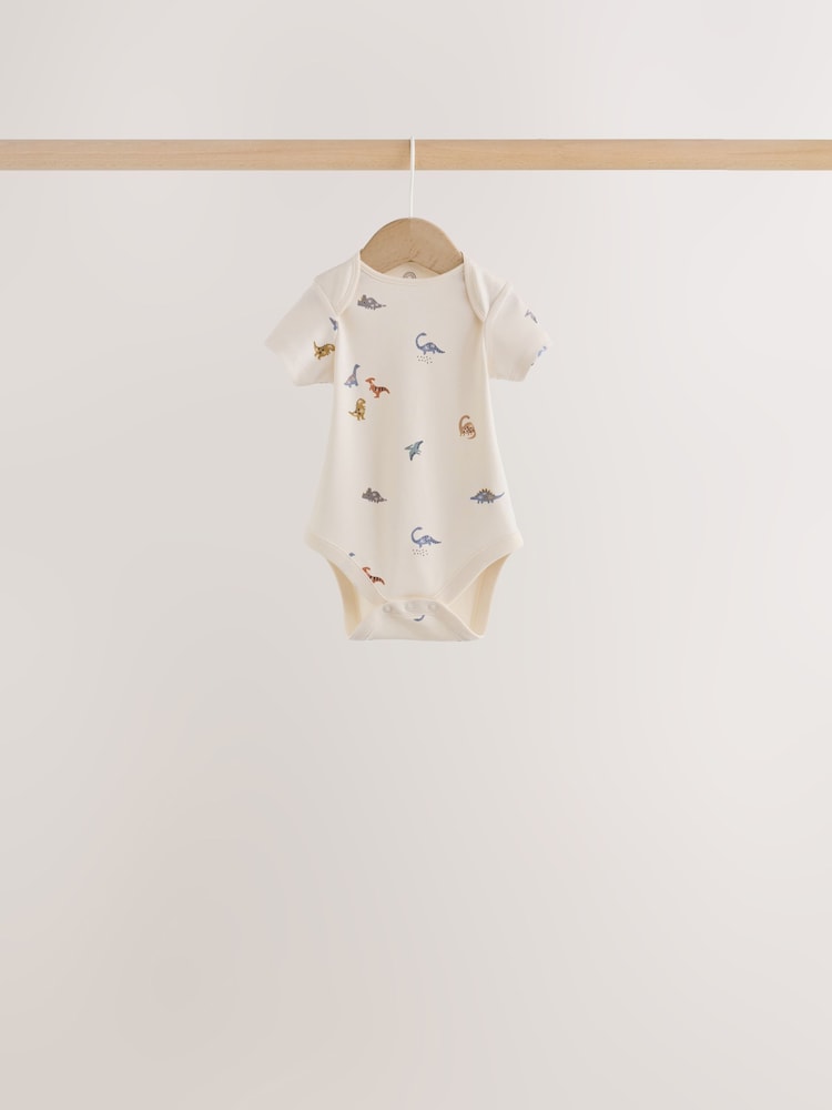 Blue Character Short Sleeve Baby Bodysuits 7 Pack