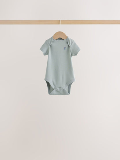 Blue Character Short Sleeve Baby Bodysuits 7 Pack