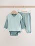 Blue Sweat Tank, Bodysuit and Joggers Baby 3 Piece Set (0mths-2yrs) - Blue Sweat Tank, / Up to 1 Month (50-56cm)