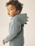Mineral Grey Dino Spike Long Sleeve Hoodie (3mths-7yrs) - Mineral Grey Dino Spike / 12-18 Months (80-86cm)