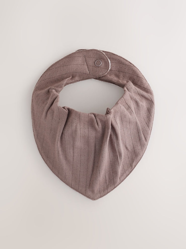 Neutral Brown Bibs 3 Pack - Size One