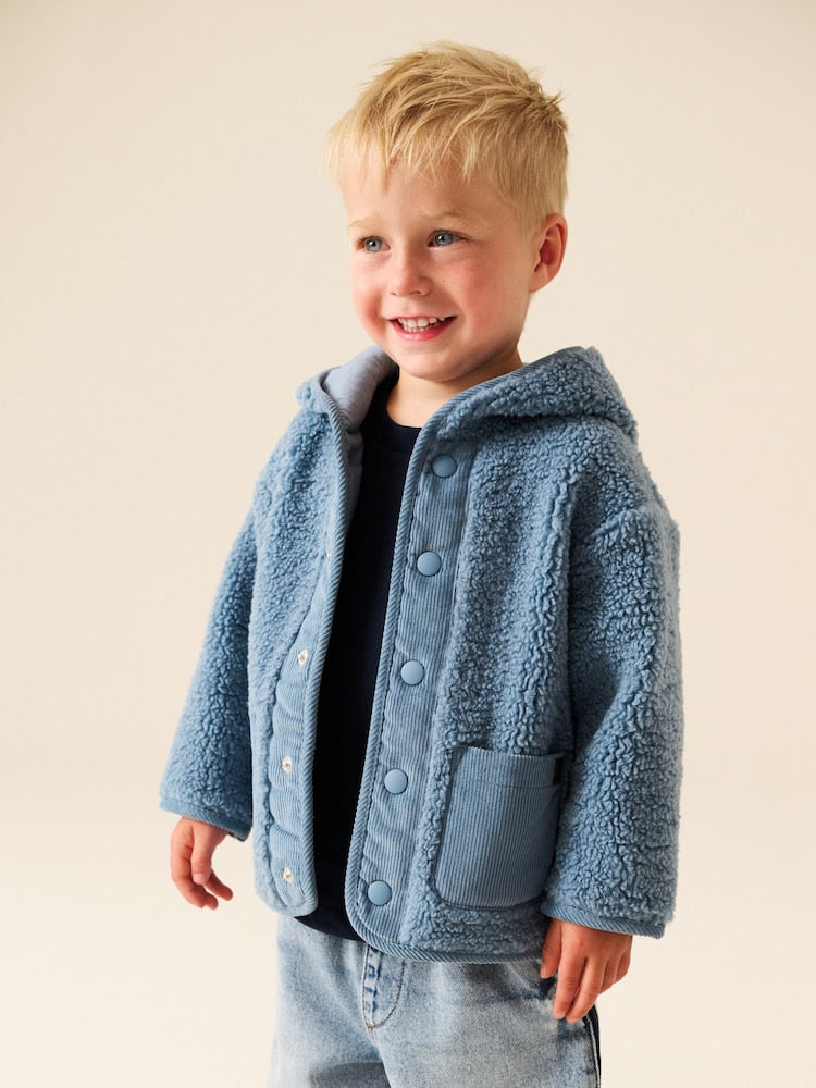 Blue Hooded Fleece (3mths-7yrs) - Blue / 12-18 Months (80-86cm)