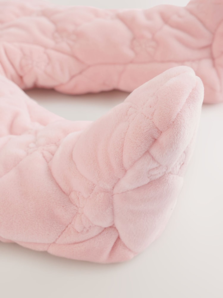 Pink Velour Zip Through Quilted Baby All-In-One (0mths-2yrs)