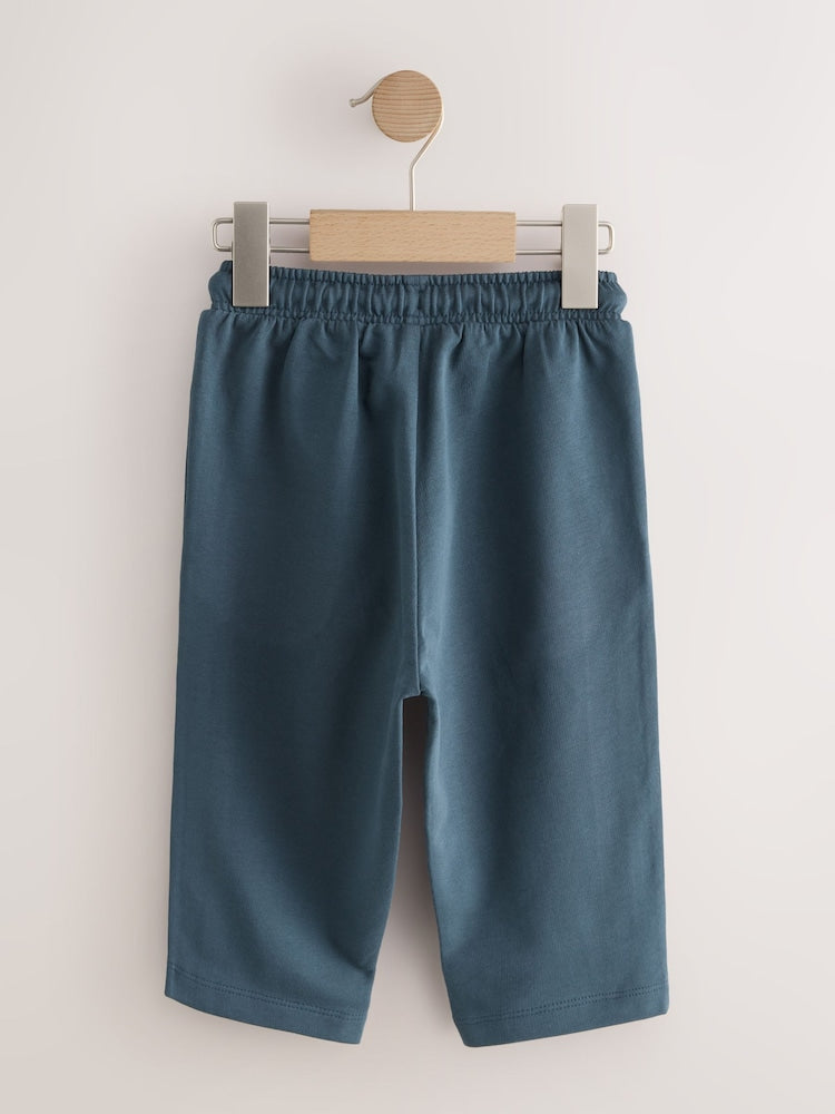 Teal Blue Wide Leg Side Stripe Joggers (3mths-7yrs) - Size 3-6 Months (62-68cm)