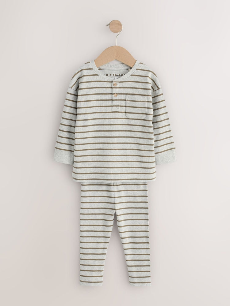 Blue/Grey/Maroon Snuggle Pyjamas 3 Pack (9mths-12yrs)