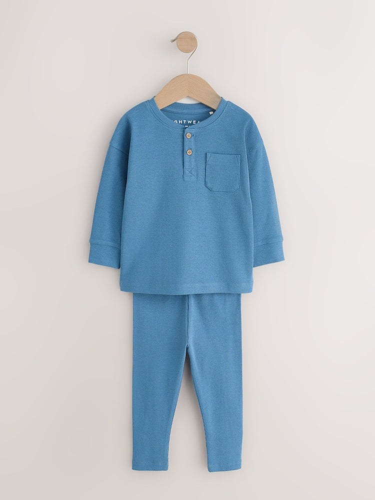 Blue/Grey/Maroon Snuggle Pyjamas 3 Pack (9mths-12yrs)