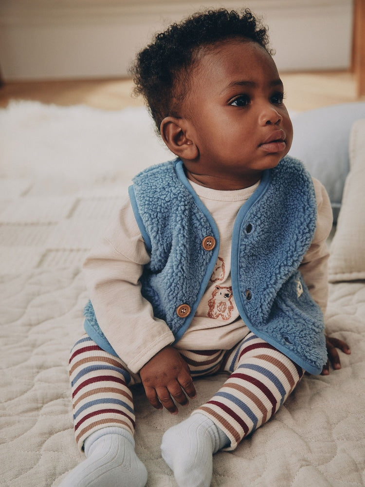 Blue Borg Baby Gilet (0mths-2yrs) - Up to 1 Month (50-56cm)