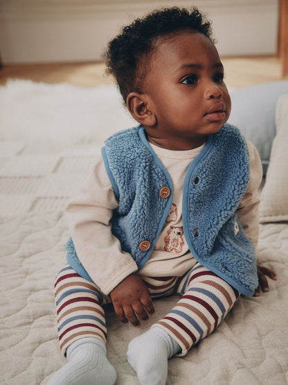 Blue Borg Baby Gilet (0mths-2yrs) - Up to 1 Month (50-56cm)