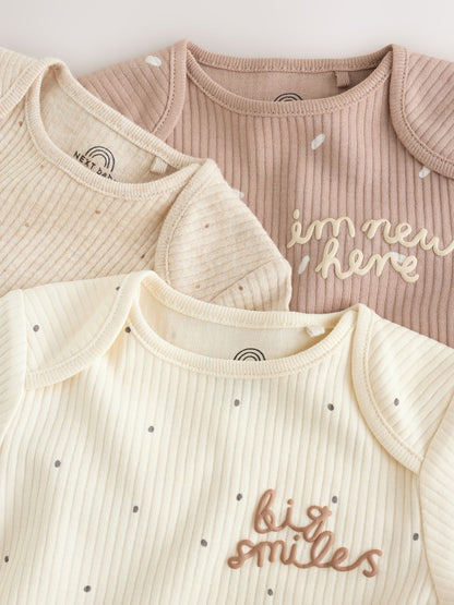 Neutral Milk Club Long Sleeve Baby Bodysuits 3 Pack