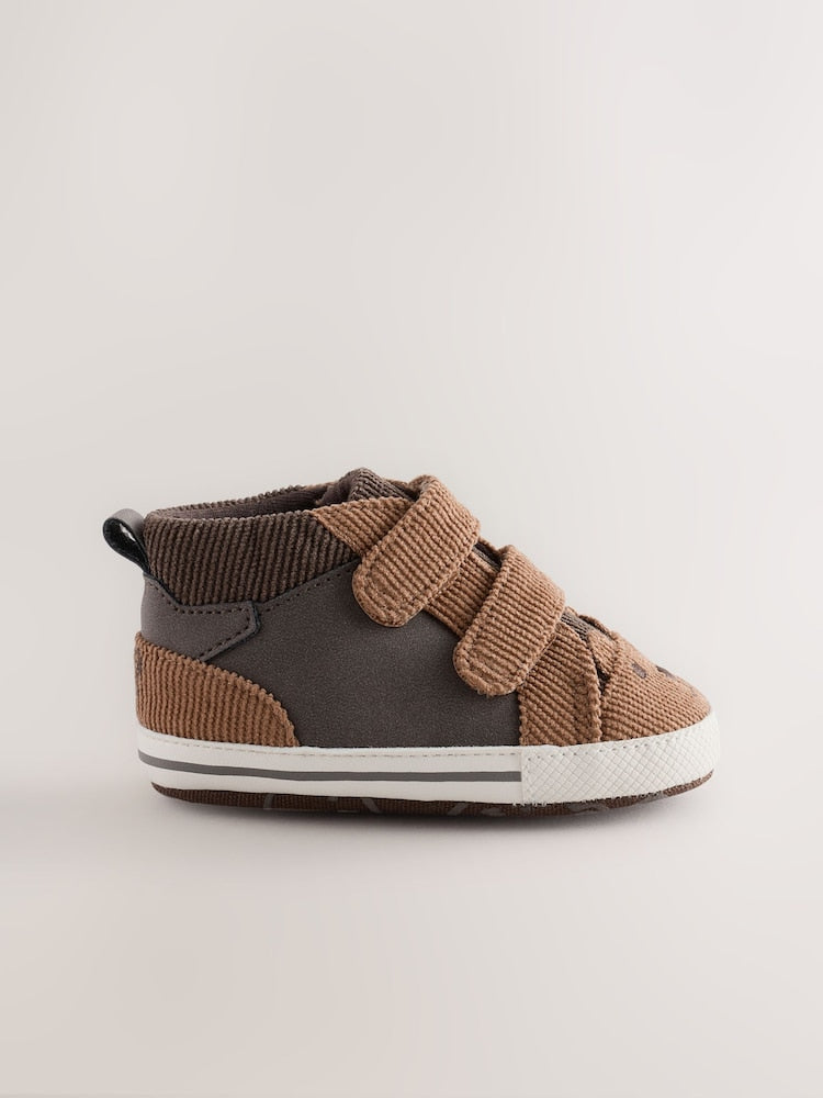 Brown Bear Hitop Baby Trainers (0-2mths)