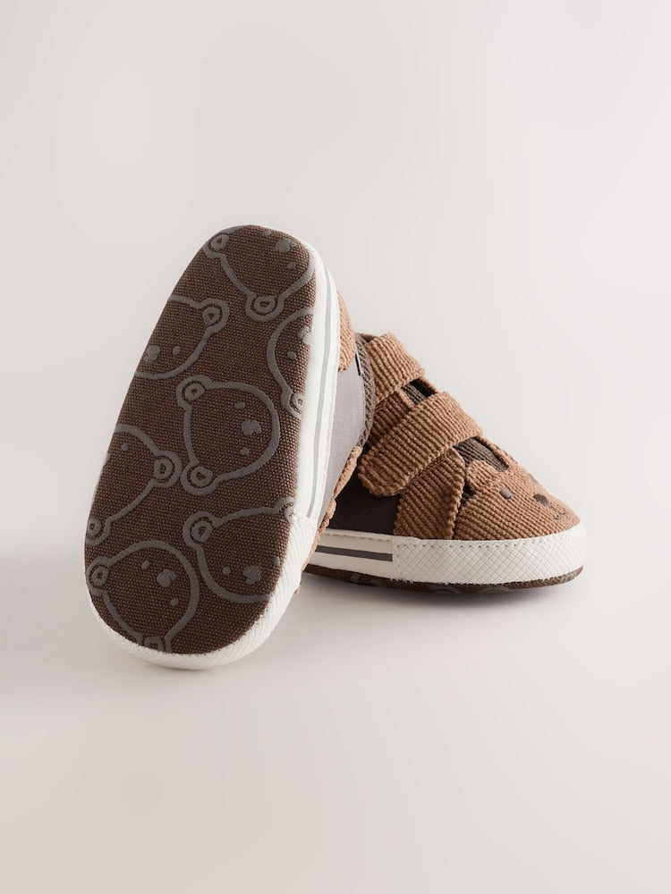 Brown Bear Hitop Baby Trainers (0-2mths)