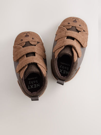 Brown Bear Hitop Baby Trainers (0-2mths)