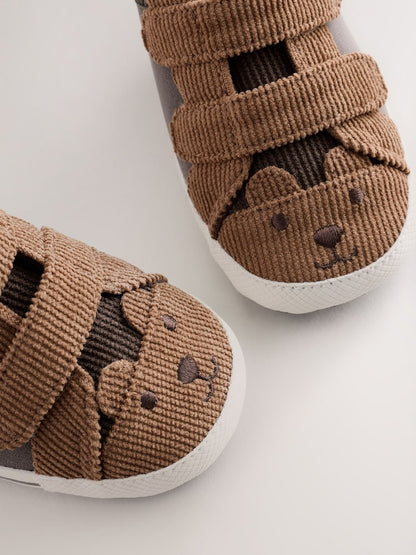 Brown Bear Hitop Baby Trainers (0-2mths)