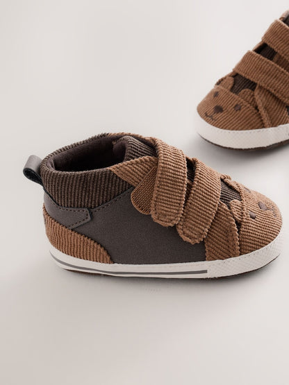 Brown Bear Hitop Baby Trainers (0-2mths)