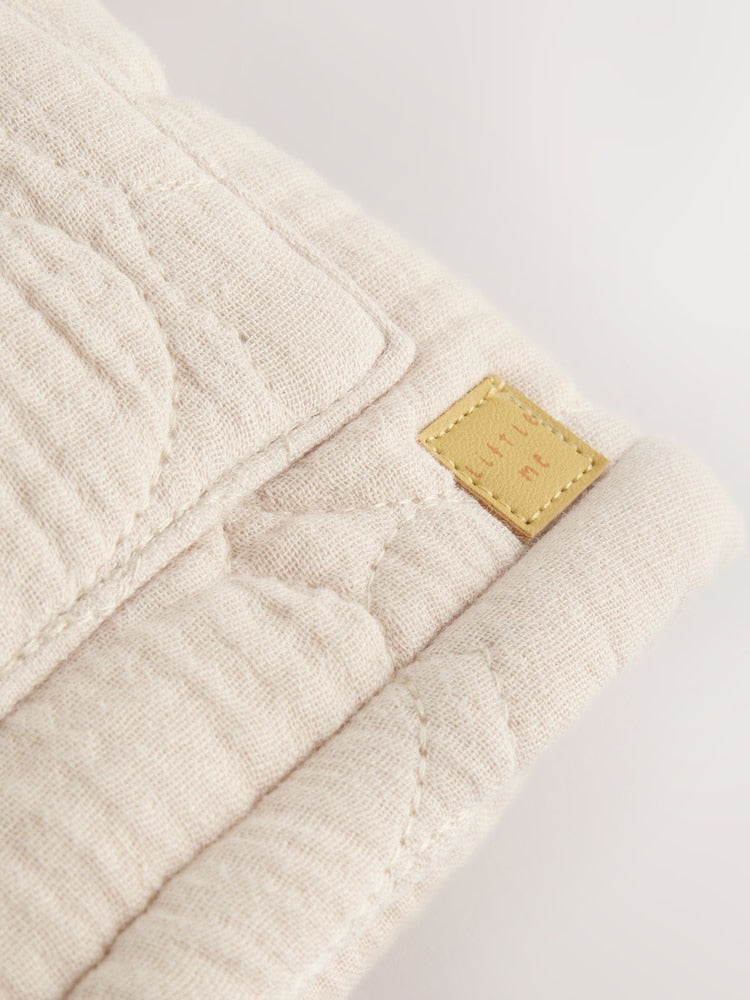 Cream Crinkle Bear Face Quilted Baby Jacket