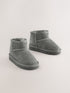 Grey Standard Fit (F) Water Repellent Suede Pull On Boots - Size EU 19 (UK 3)