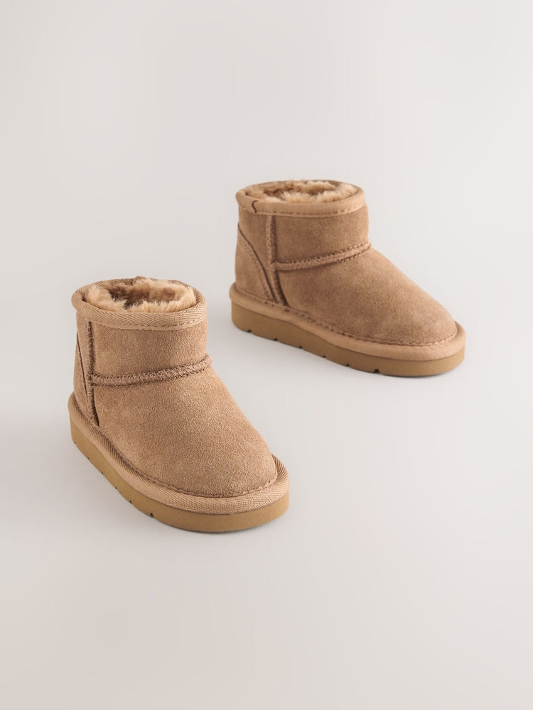 Tan Brown Standard Fit (F) Water Repellent Suede Pull On Boots - Size EU 19 (UK 3)