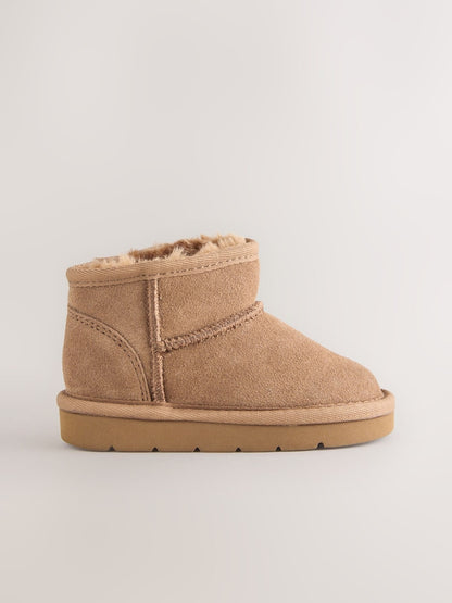 Tan Brown Standard Fit (F) Water Repellent Suede Pull On Boots - Size EU 19 (UK 3)