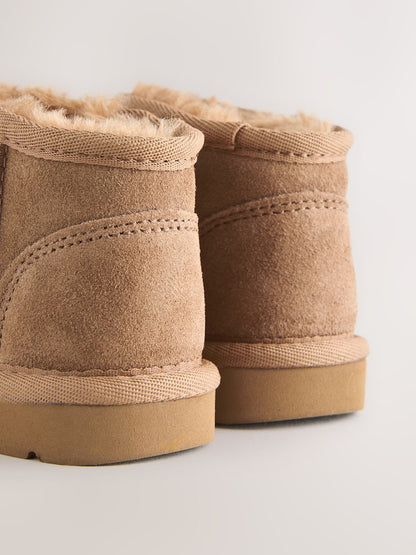 Tan Brown Standard Fit (F) Water Repellent Suede Pull On Boots - Size EU 19 (UK 3)