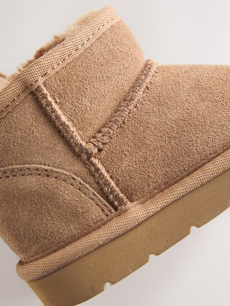 Tan Brown Standard Fit (F) Water Repellent Suede Pull On Boots - Size EU 19 (UK 3)