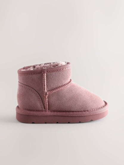 Pink Standard Fit (F) Water Repellent Suede Pull On Boots - Size EU 19 (UK 3)