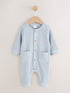 Blue Textured Baby Romper (0mths-3yrs) - Up to 1 Month (50-56cm)