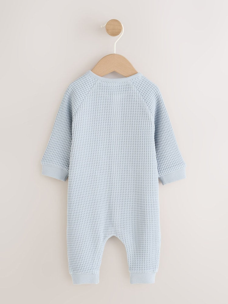 Blue Textured Baby Romper (0mths-3yrs)