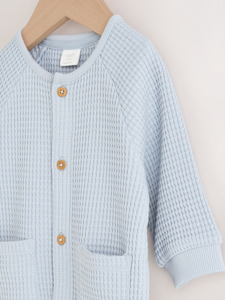 Blue Textured Baby Romper (0mths-3yrs)
