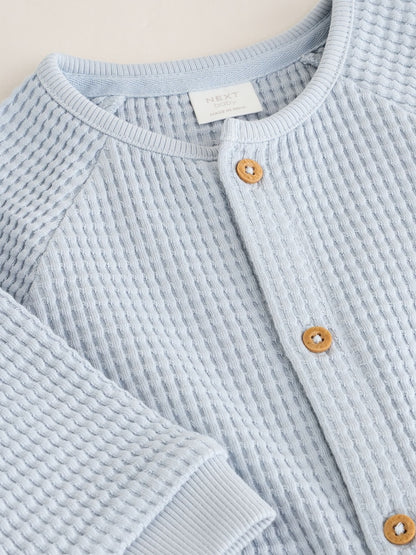 Blue Textured Baby Romper (0mths-3yrs)