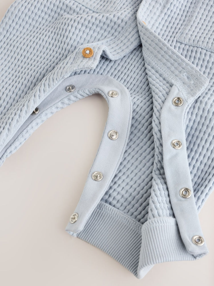 Blue Textured Baby Romper (0mths-3yrs)
