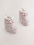 Pink Floral Baby Snow Boots (0-24mths) - Pink Floral / Up To 3 Months (50 - 62cm)