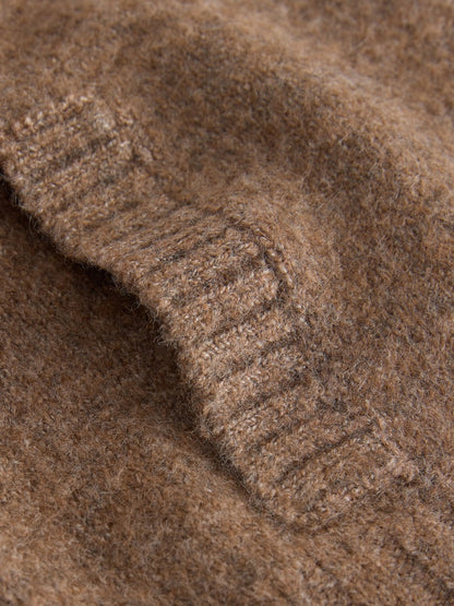 Brown Knitted Zip Cardigan &amp; Trousers Set (3-16yrs)