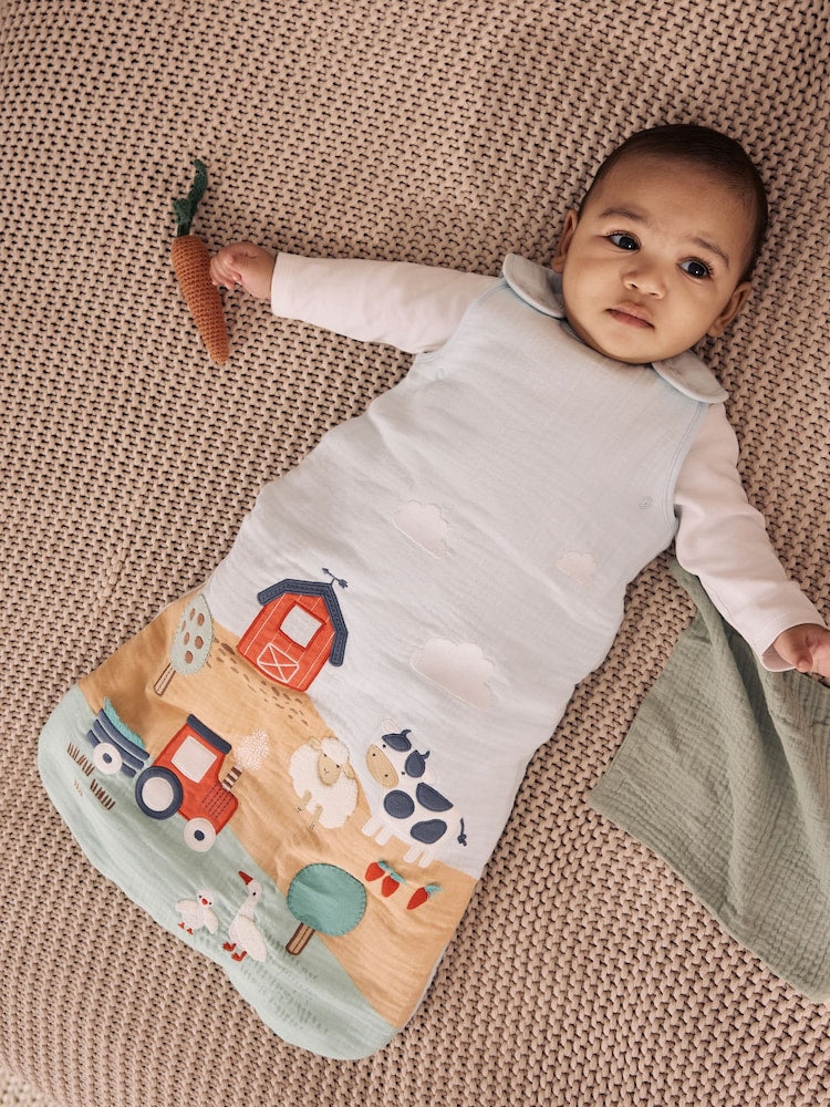 Bright Farm 2.5 Tog Baby Sleep Bag - Bright Farm / Up to 1 Month (50-56cm)