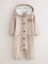 Baker by Ted Baker Stone Knitted Romper With Hoodie