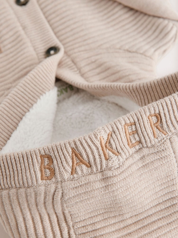 Baker by Ted Baker Stone Knitted Romper With Hoodie