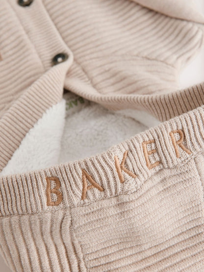 Baker by Ted Baker Stone Knitted Romper With Hoodie