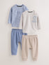 Baker by Ted Baker Blue Textured Long Sleeve Sweat Top and Joggers 4 Piece Set
