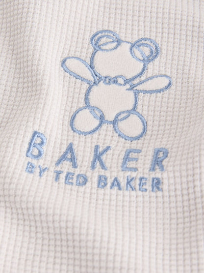 Baker by Ted Baker Blue Textured Long Sleeve Sweat Top and Joggers 4 Piece Set