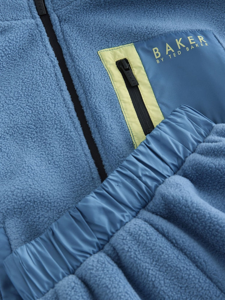 Baker by Ted Baker Blue 2 Piece Zip Through Fleece and Joggers Set